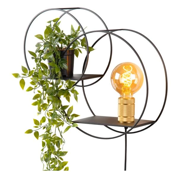 Lucide CIRCLE - Wandlamp - 1xE27 - Zwart - detail 4